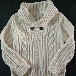 Janie and Jack Ivory Knit Cowl Neck Sweater